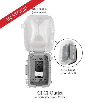 GFCI outlet kit for evse pedestal