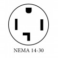 NEMA 14-30 EVSE Plug Diagram