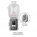 GFCI outlet kit for evse pedestal