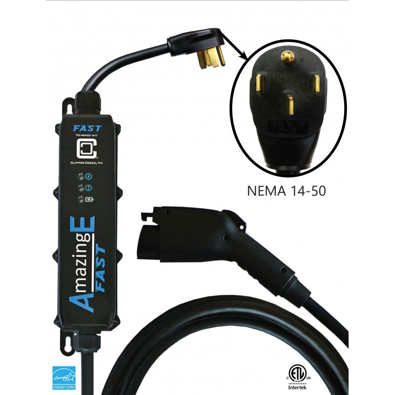 32A Level 2 EVSE AmazingE FAST with NEMA 14-50 Plug